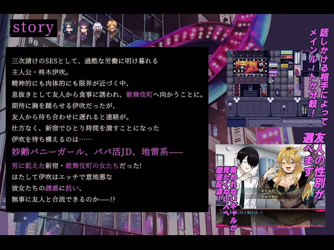 [RPG汉化PC DLC CV]哥哥，在闲着吗？在歌舞伎町被逆向搭讪，已经结束了 お兄さん、ヒマしてるー歌舞伎町で逆ナンされて、もう終わりー [FM/BD 1.1G]-第9张-游戏-飞雪ACG