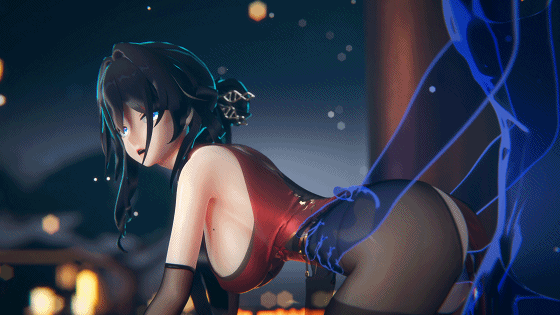 [神级3D/无修/CV] Shinshi No.52&amp;Rehaku大神 ：ルアンメェイ・生命の探究 崩坏 与顶级黑丝御姐的夜色暧昧交媾 [3.3-第5张-动漫-飞雪ACG