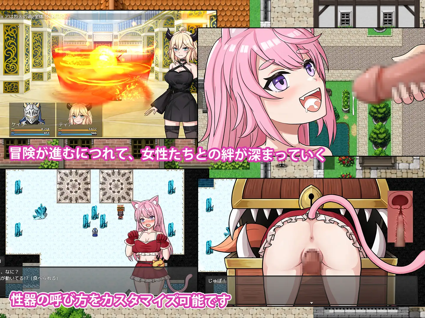 [冒险战斗RPG/汉化]恶魔与猫娘 - 心跳开始的冒险 悪魔と猫娘-ドキドキの冒険が始まる AI汉化版+存档[FM/百度/1.4G]-第2张-游戏-飞雪ACG