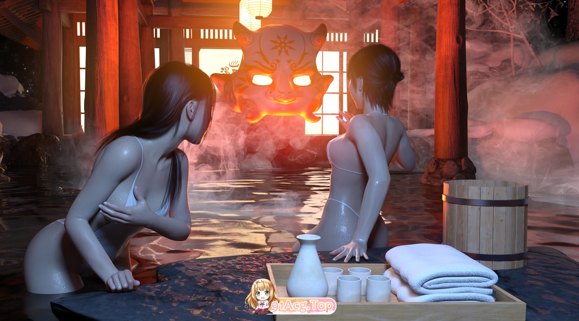 [3D][IcarusIllustrations] 温泉 [83P/79M/FM/百度]-第1张-漫画-飞雪ACG